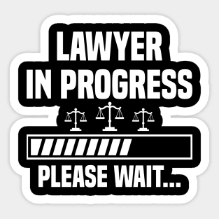 Law Student Lawyer University Graduation Bar Exam Sticker